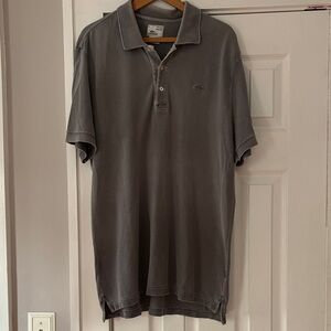 Lacoste Vintage Washed Polo Shirt in Charcoal Size‎ 6 XL
